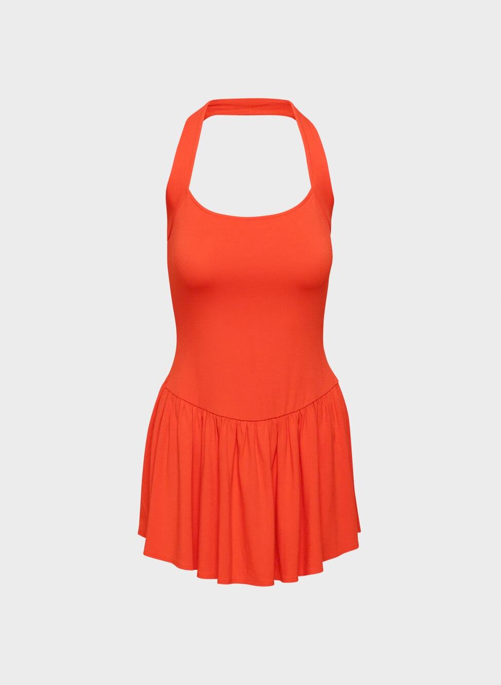 NWT Aritzia Wilfred Medium Poppy Red GoodLux Incense Dress Fit & Flare Halter